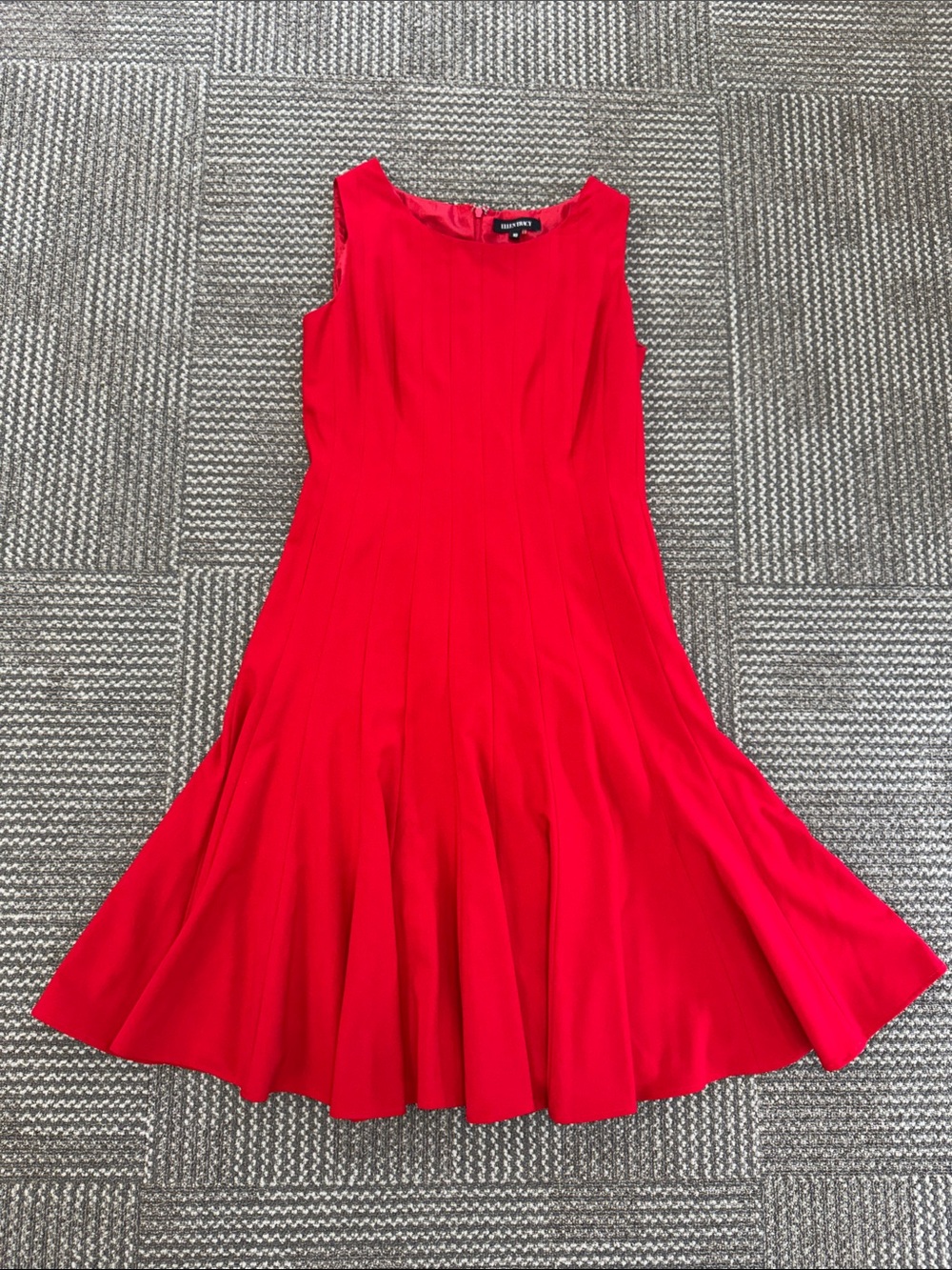 Ellen Tracy Red Midi Dress, size 10